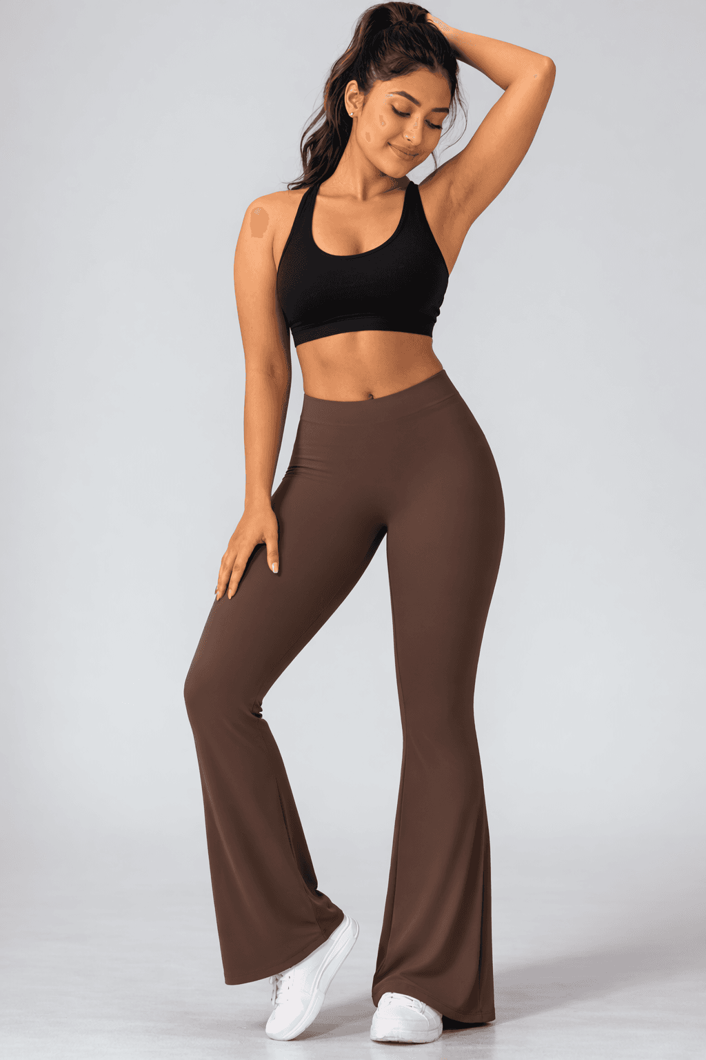V back flare legging