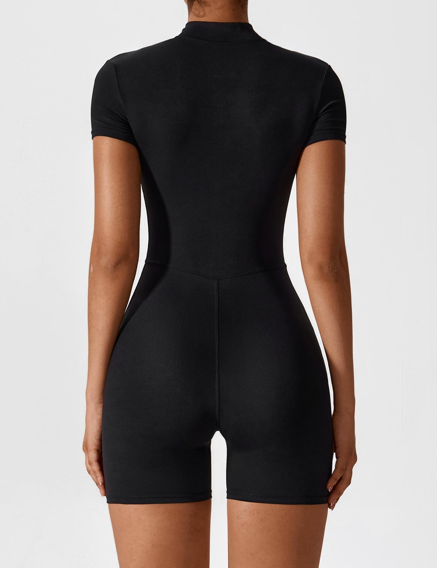 FitFlex Zip Jumpsuit (Brown/Black)